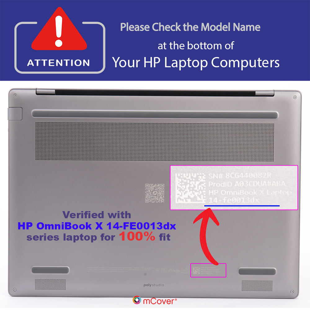 mCover Hard Case ONLY Compatible for 2024~2025 14" HP OmniBook X 14-FExxxx Series Windows AI PC Laptop (NOT Fitting Any Other HP Models)