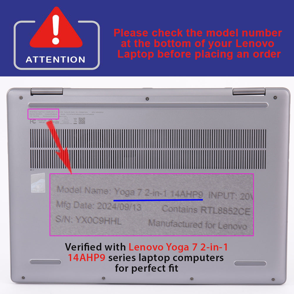 mCover case ONLY Compatible for 2023-2025 14" Lenovo Yoga 7 14IRL8 | 14IML9 | 14AHP9 Series 2-in-1 Windows Notebook Computers (NOT Fitting Any Other Models)