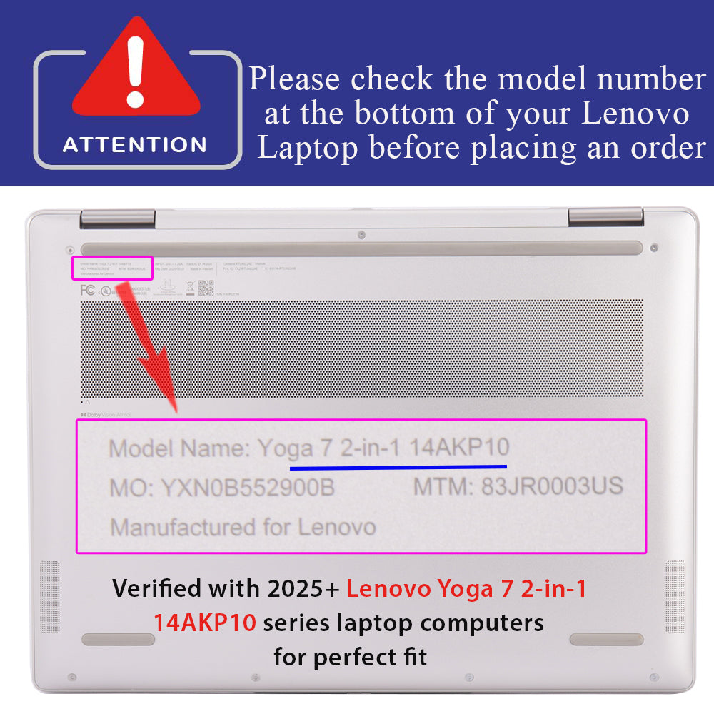 mCover case ONLY Compatible for 2025~2026 14-inch Lenovo Yoga 7 2-in-1 14ILL10 | 14AKP10 Series Windows Notebook Computers (NOT Fitting Any Other Models)