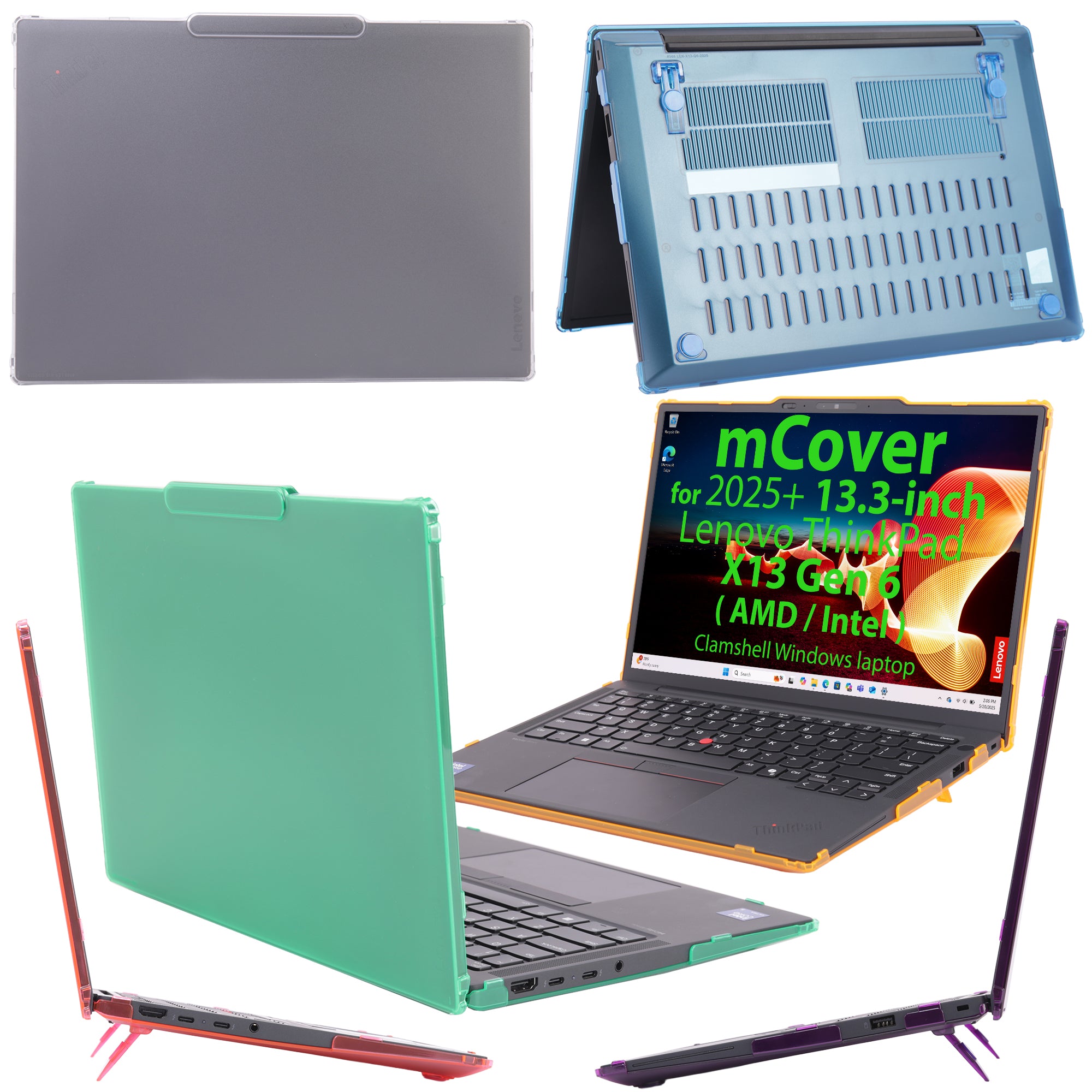 mCover case ONLY Compatible for 2025+ 13.3" Lenovo ThinkPad X13 Gen 6 Series Clamshell (with 180° Hinge) Windows Notebook PC(NOT Fitting Any Other Models)