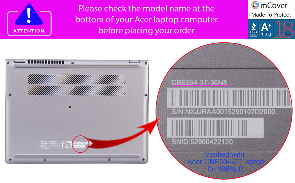 mCover Case ONLY Compatible for 2025 or Newer 14-inch Acer Chromebook Plus Enterprise 514 CBE594-3 Series Laptop Computer（NOT Fitting Other Acer Models