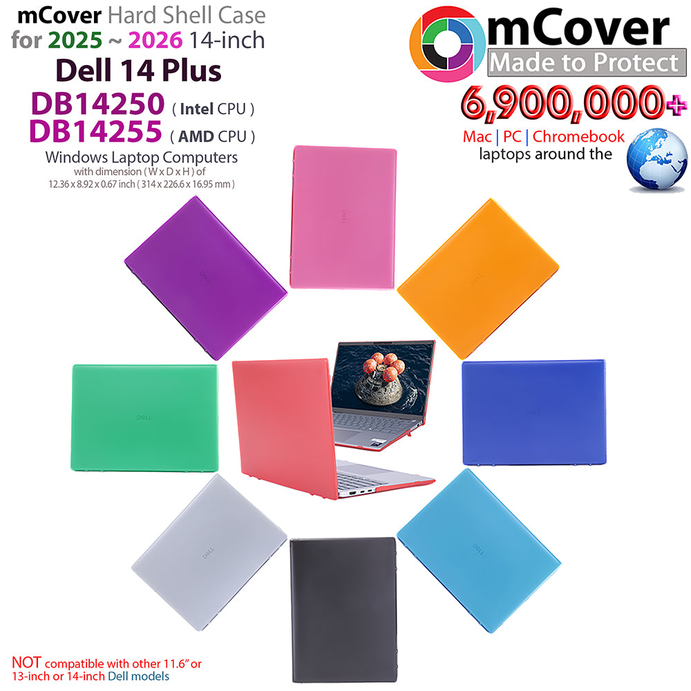 mCover Case ONLY Compatible for 2025+ 14" Dell 14 Plus DB14250 / DB14255 Clamshell Windows Notebook PC (NOT Fitting Any Other Dell Models)