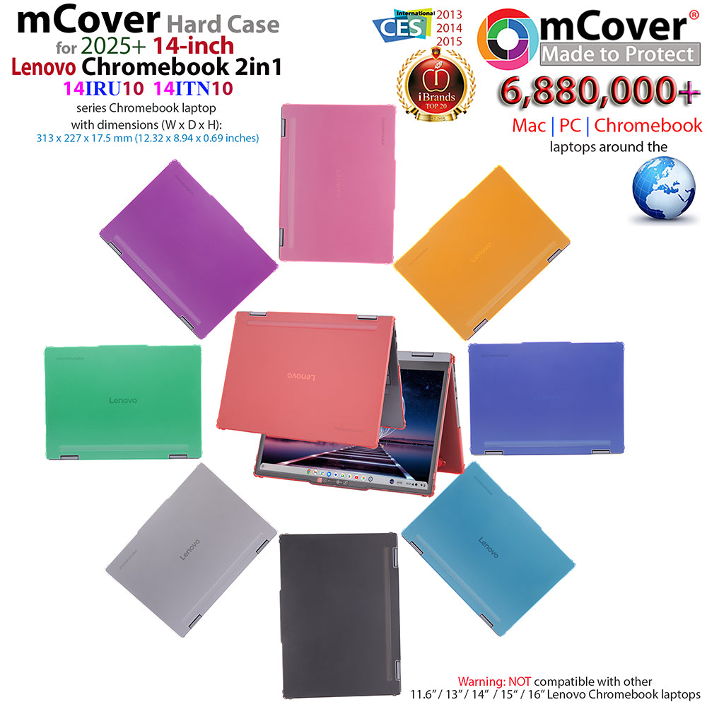 mCover Case ONLY Compatible for 2025-2026 14" Lenovo Chrome 2in1 14IRU10 | 14ITN10 Chromebook Laptops (NOT Fitting Other Lenovo Models)