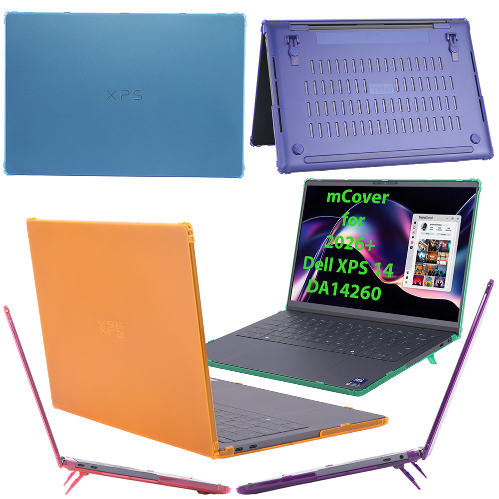 mCover Case ONLY Compatible with 2026 or Newer 14-inch Dell XPS 14 DA14260 Windows Laptop PC (Without 360 ° Hinge, NOT Fitting Any Other Dell Models)