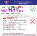 mCover Case Compatible ONLY for 2020~2023 13.4" Dell XPS 13 9300/9310 / 9315 non-2-in-1 Models Notebook Computers (NOT Fitting Other Dell Models)