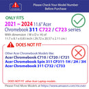 mCover Case Compatible for 2021~2024 11.6" Acer Chromebook C722 / C723 Series Notebook Computer ONLY (NOT Fitting Other Acer Models)