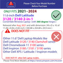 mCover Hard Case ONLY Compatible with 2021-2024 11.6" Dell Latitude 3120/3140 Education 2-in-1 Convertible (with 360° Hinge) Laptop (NOT Fitting Other Dell Models)