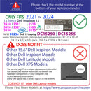 mCover Case Compatible ONLY for 2021-2024 15.6" Dell Inspiron 15 3510 3511 3515 3520 3521 3525 3530 3535Series Laptop Computer (NOT Fitting Other Dell Models)