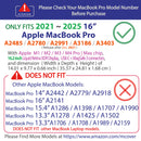 mCover Case Only Compatible for 2021~2025 16” MacBook Pro Laptop Computer (with M1 | M2 | M3 | M4 Pro/Max Chip, 16.2" Liquid Retina XDR Display, USB-C + MagSafe3 + HDMI connectors)