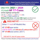 mCover Case ONLY Compatible for 2021-2025 17.3" HP Laptop 17-CNxxxx Series (No DVD Drive) Windows Laptop Computer (NOT Fitting Other Models, Including 17" Envy Series)
