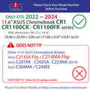 mCover Case Compatible for 2022~2024 11.6" ASUS Chromebook CR1 ( CR1100CA or CR1100FA ) Series Laptop Computers ONLY (NOT Fitting Any Other ASUS Models )