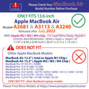 mCover Case Compatible Only with 2022 or Later 13.6” MacBook Air Laptop Computer ( Model A2681, with M2 Chip, 13.6" Liquid Retina Display, USB-C + MagSafe3 connectors )