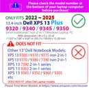 mCover Case ONLY Compatible for 2022-2025 13.4" Dell XPS 13 Plus 9320 9340 9345 9350 Series Traditional Windows Notebook PC (NOT Fitting Other Dell Models)