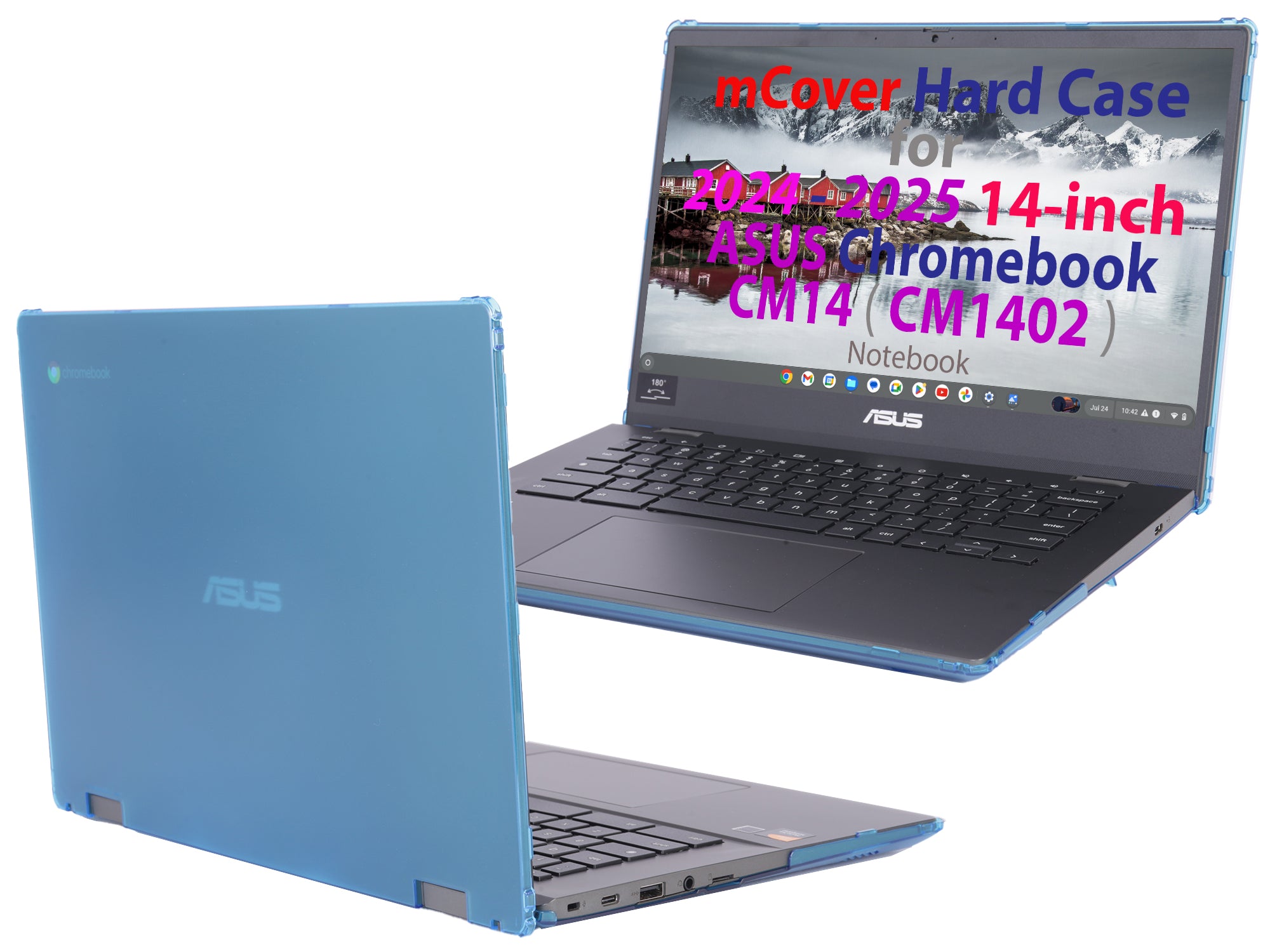mCover Case Compatible ONLY with 2024~2025 14-inch ASUS Chromebook CM14 (CM1402c) Series Notebook Computers (NOT Fitting Any Other ASUS Models)
