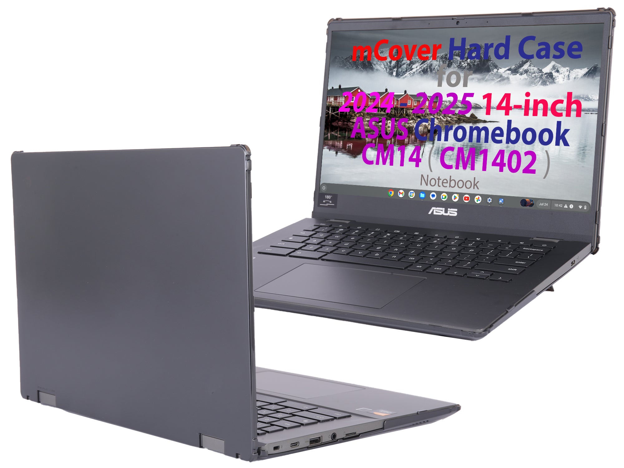 mCover Case Compatible ONLY with 2024~2025 14-inch ASUS Chromebook CM14 (CM1402c) Series Notebook Computers (NOT Fitting Any Other ASUS Models)