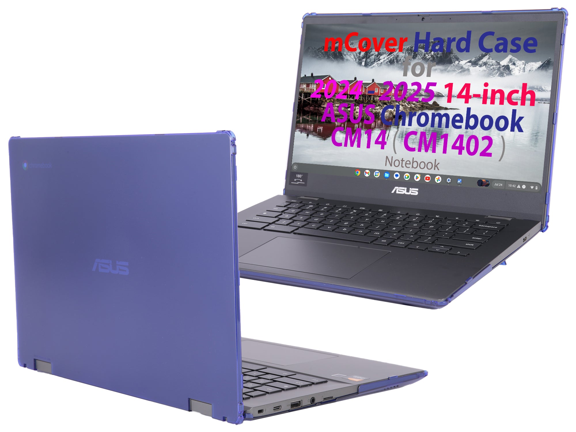 mCover Case Compatible ONLY with 2024~2025 14-inch ASUS Chromebook CM14 (CM1402c) Series Notebook Computers (NOT Fitting Any Other ASUS Models)
