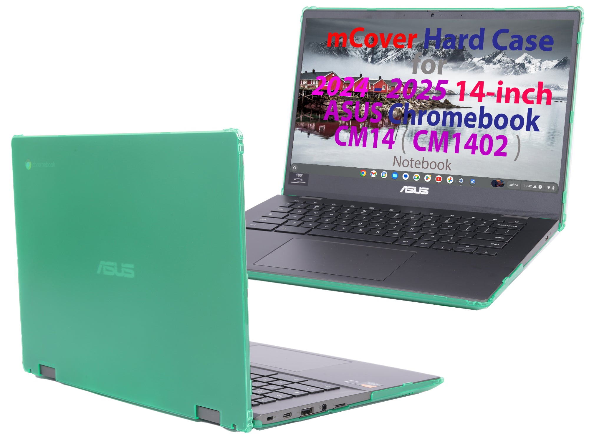 mCover Case Compatible ONLY with 2024~2025 14-inch ASUS Chromebook CM14 (CM1402c) Series Notebook Computers (NOT Fitting Any Other ASUS Models)