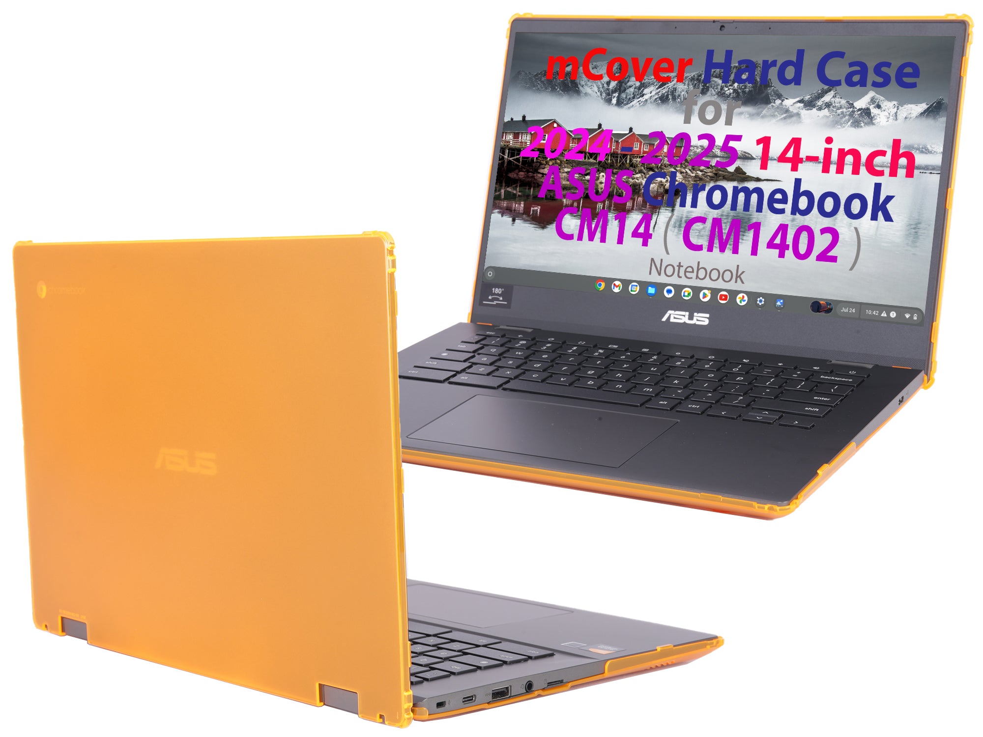 mCover Case Compatible ONLY with 2024~2025 14-inch ASUS Chromebook CM14 (CM1402c) Series Notebook Computers (NOT Fitting Any Other ASUS Models)