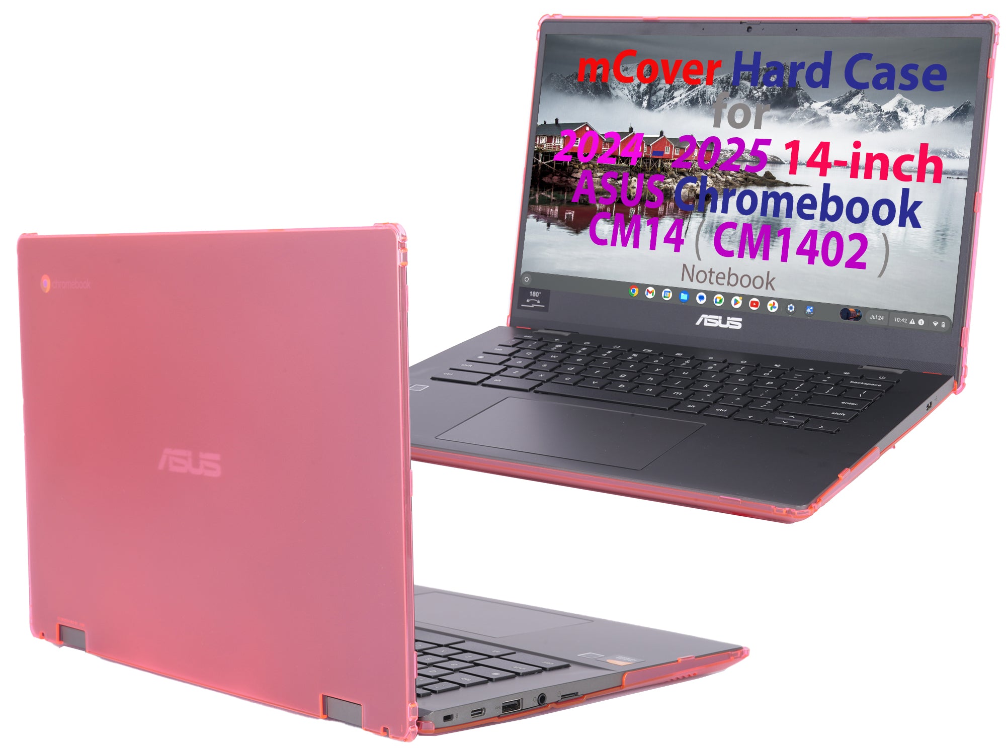 mCover Case Compatible ONLY with 2024~2025 14-inch ASUS Chromebook CM14 (CM1402c) Series Notebook Computers (NOT Fitting Any Other ASUS Models)