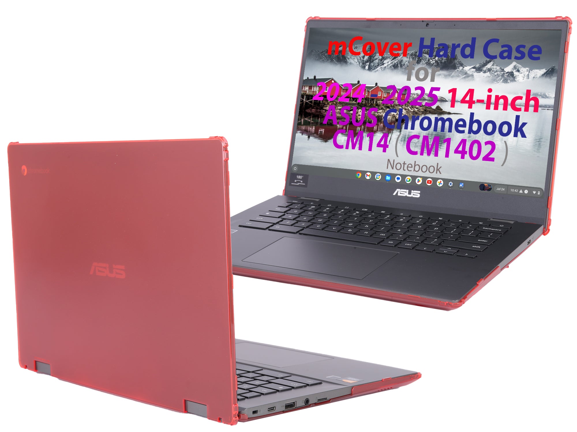 mCover Case Compatible ONLY with 2024~2025 14-inch ASUS Chromebook CM14 (CM1402c) Series Notebook Computers (NOT Fitting Any Other ASUS Models)