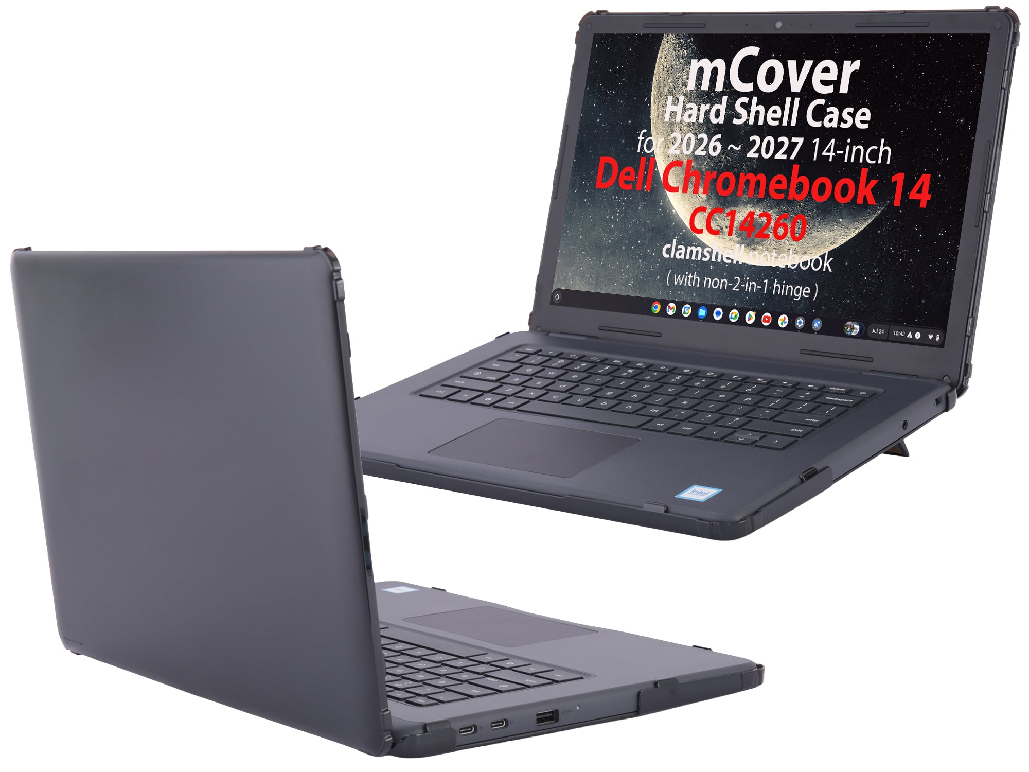 mCover Case ONLY Compatible with 2026+ 14-inch Dell Chromebook 14 CC14260 Clamshell Laptop (Without 360 ° Hinge, NOT Fitting Any Other Dell Models)