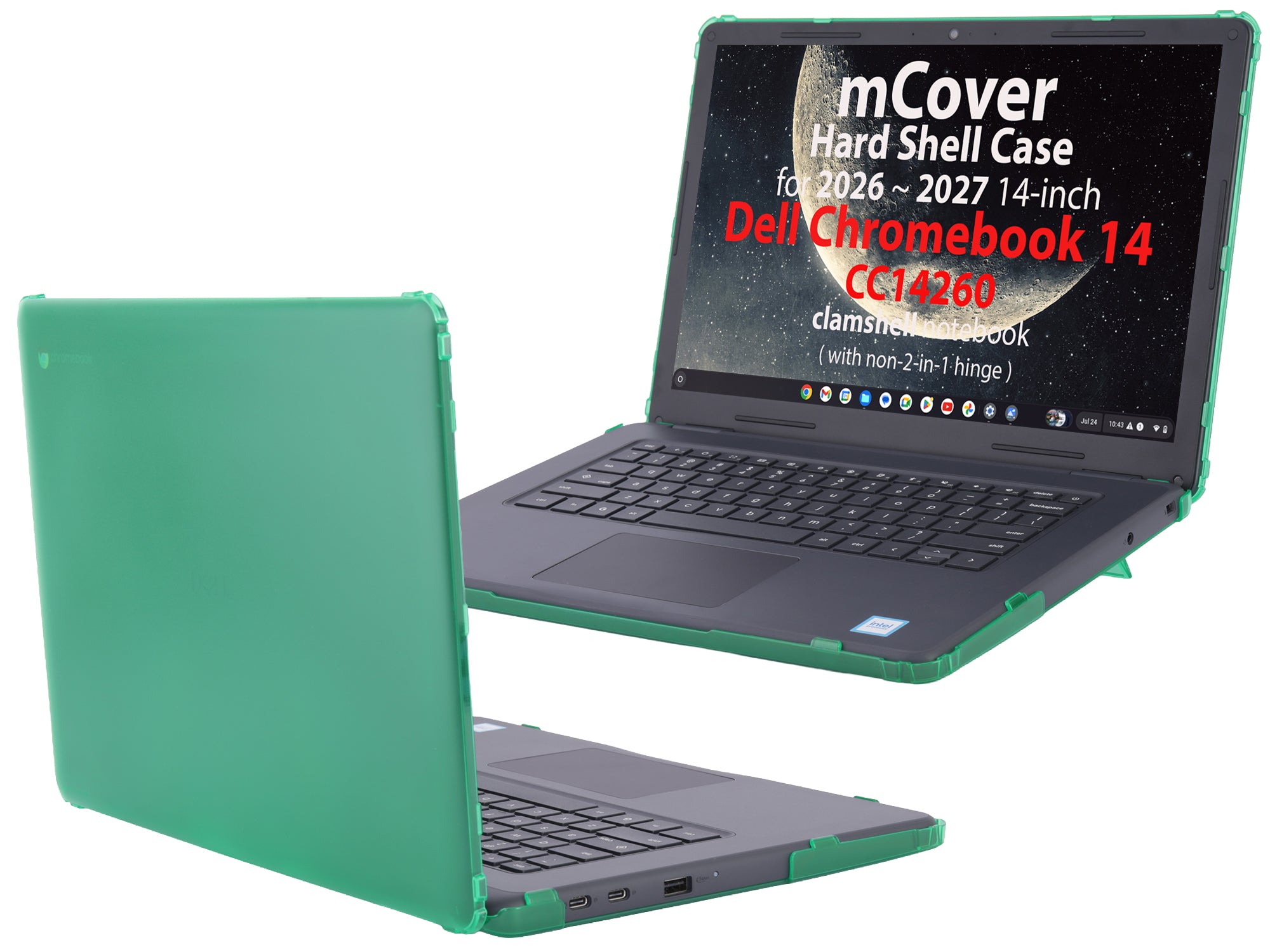 mCover Case ONLY Compatible with 2026+ 14-inch Dell Chromebook 14 CC14260 Clamshell Laptop (Without 360 ° Hinge, NOT Fitting Any Other Dell Models)