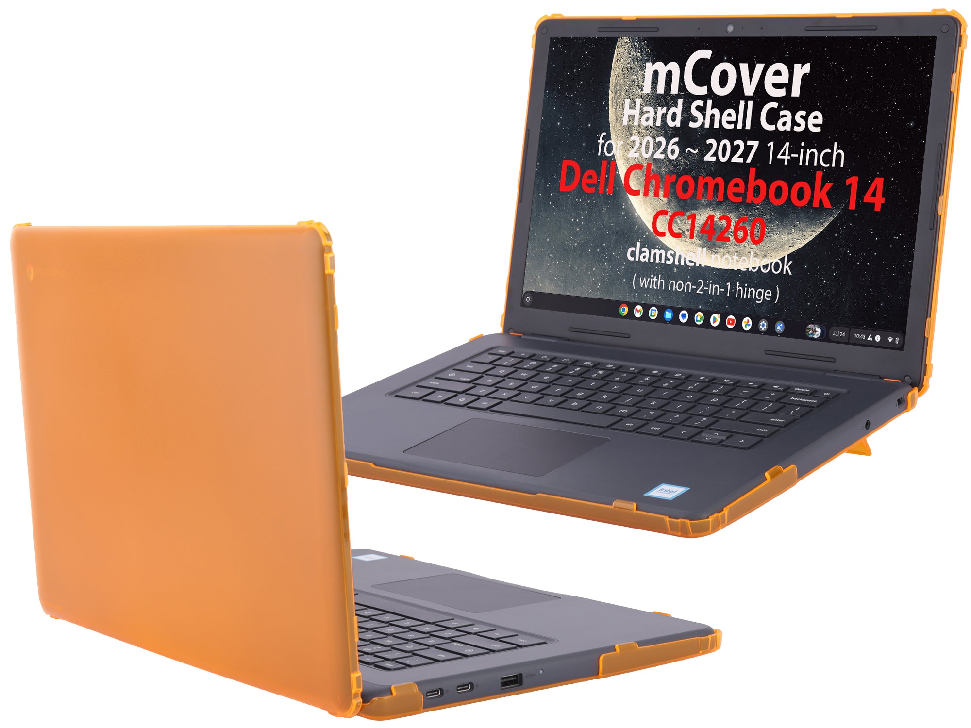 mCover Case ONLY Compatible with 2026+ 14-inch Dell Chromebook 14 CC14260 Clamshell Laptop (Without 360 ° Hinge, NOT Fitting Any Other Dell Models)