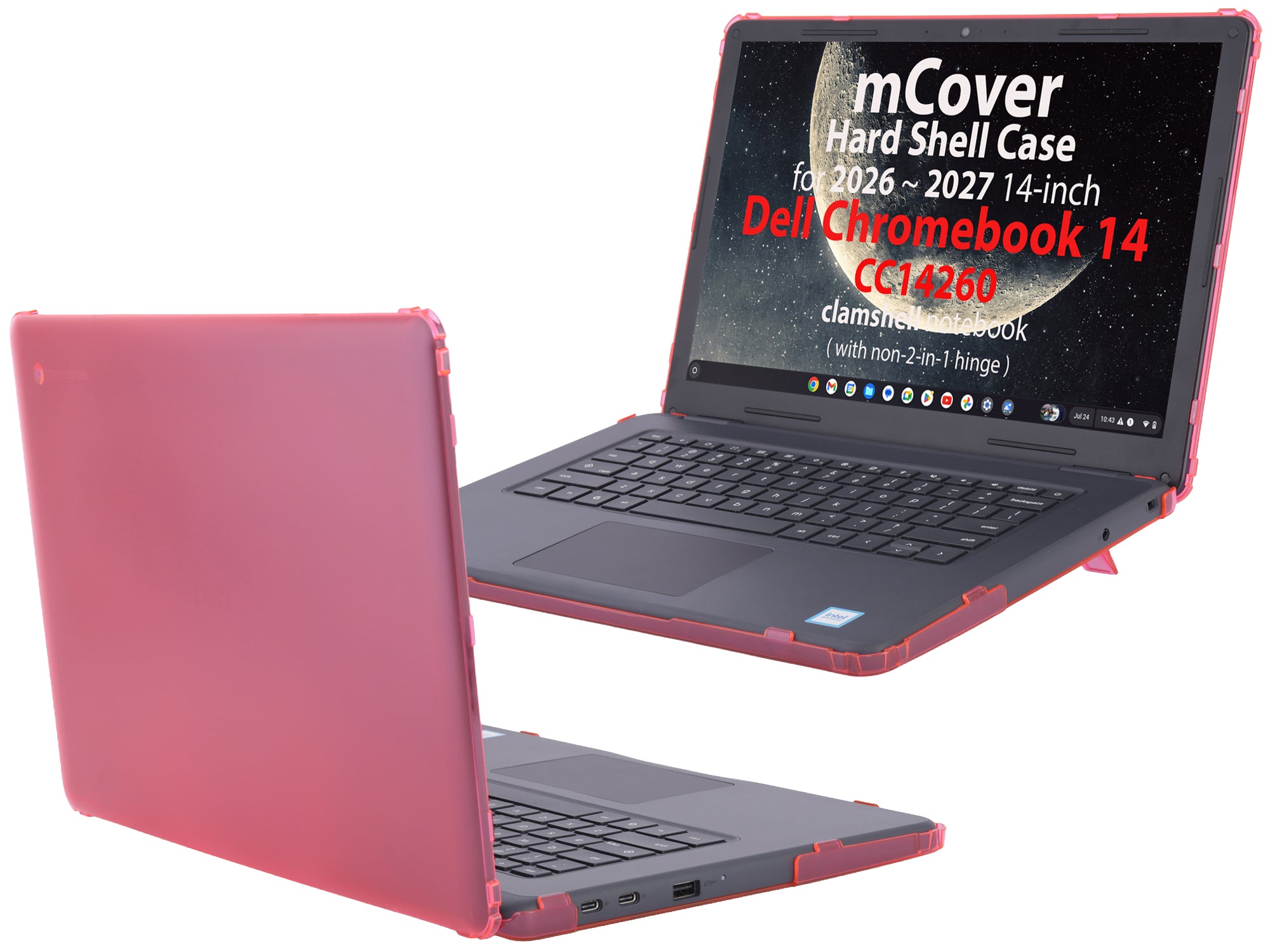 mCover Case ONLY Compatible with 2026+ 14-inch Dell Chromebook 14 CC14260 Clamshell Laptop (Without 360 ° Hinge, NOT Fitting Any Other Dell Models)