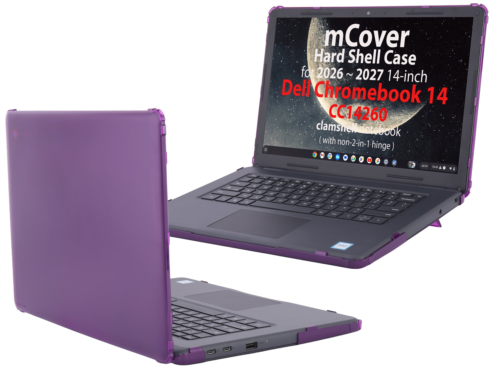 mCover Case ONLY Compatible with 2026+ 14-inch Dell Chromebook 14 CC14260 Clamshell Laptop (Without 360 ° Hinge, NOT Fitting Any Other Dell Models)