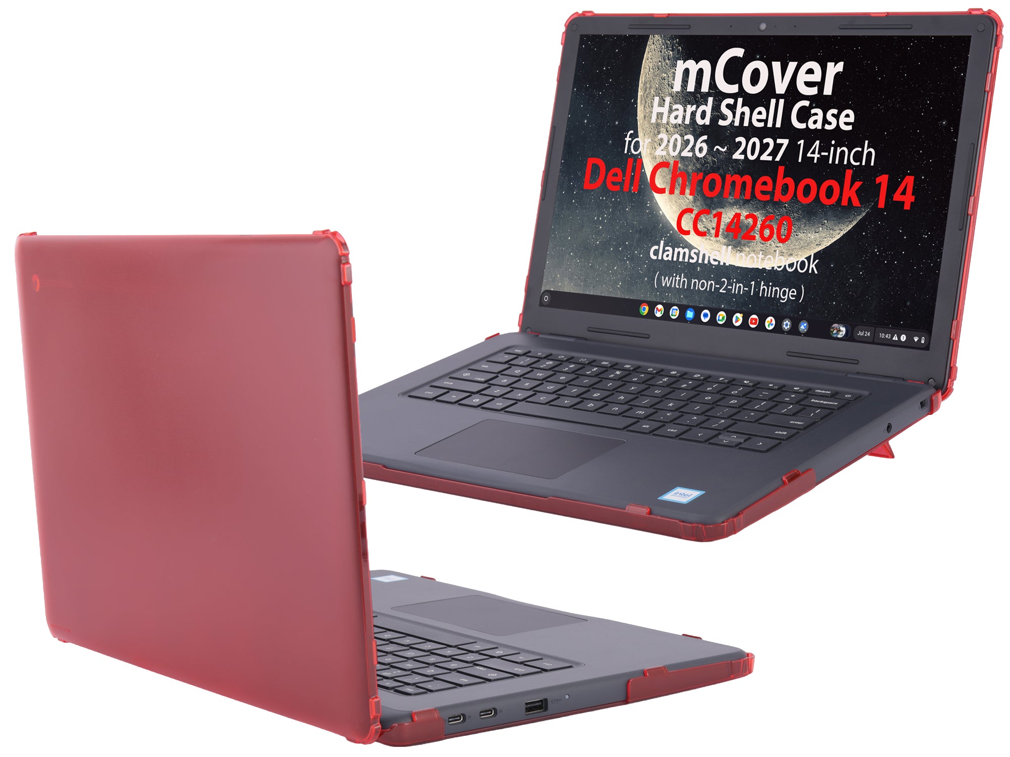 mCover Case ONLY Compatible with 2026+ 14-inch Dell Chromebook 14 CC14260 Clamshell Laptop (Without 360 ° Hinge, NOT Fitting Any Other Dell Models)