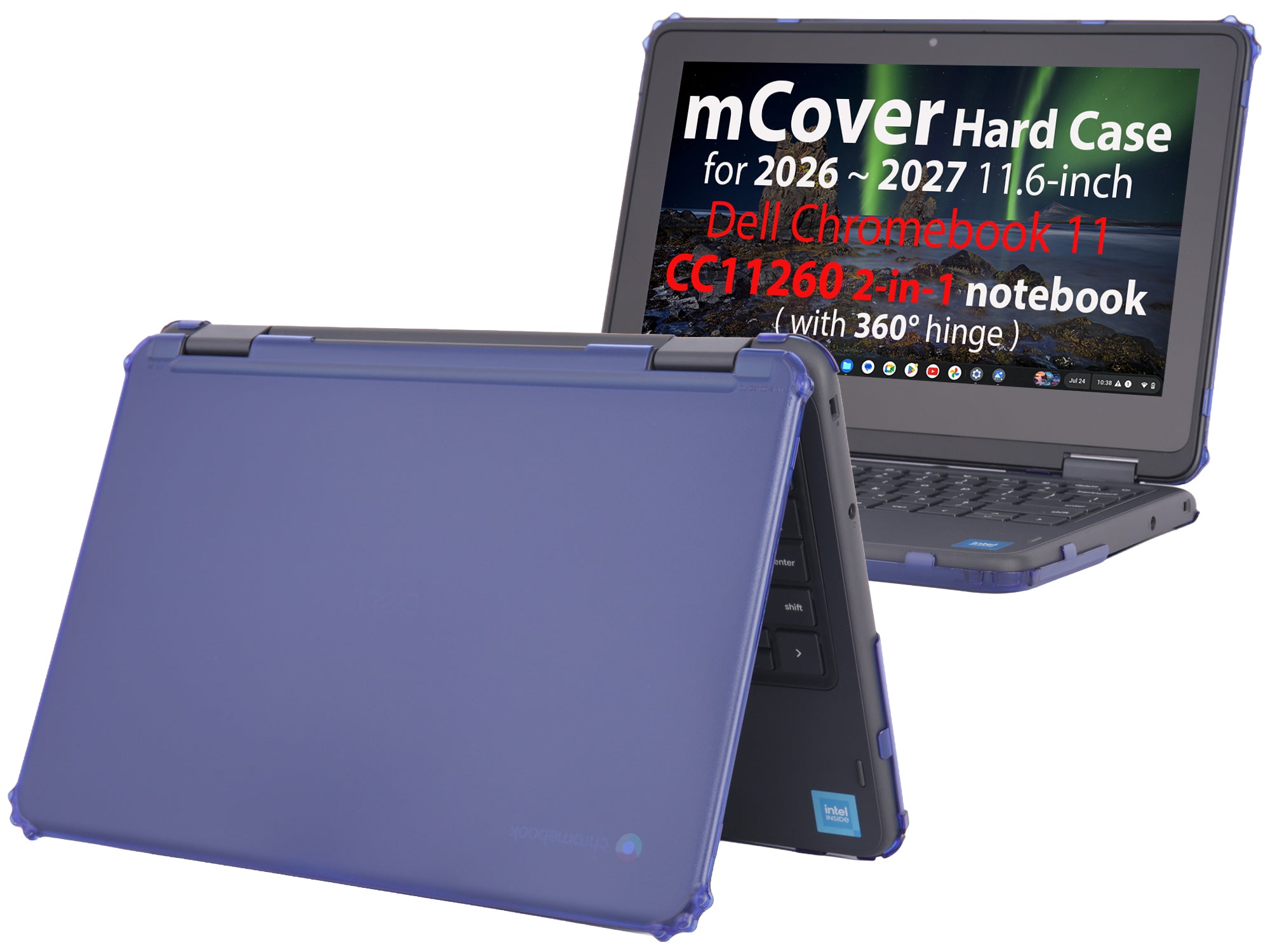 mCover Case Compatible Only for 2026+ 11.6" Dell Chromebook CC11260 2-in-1 (with 360° Hinge) Laptop Computer (NOT Fitting Any Other Dell Models)