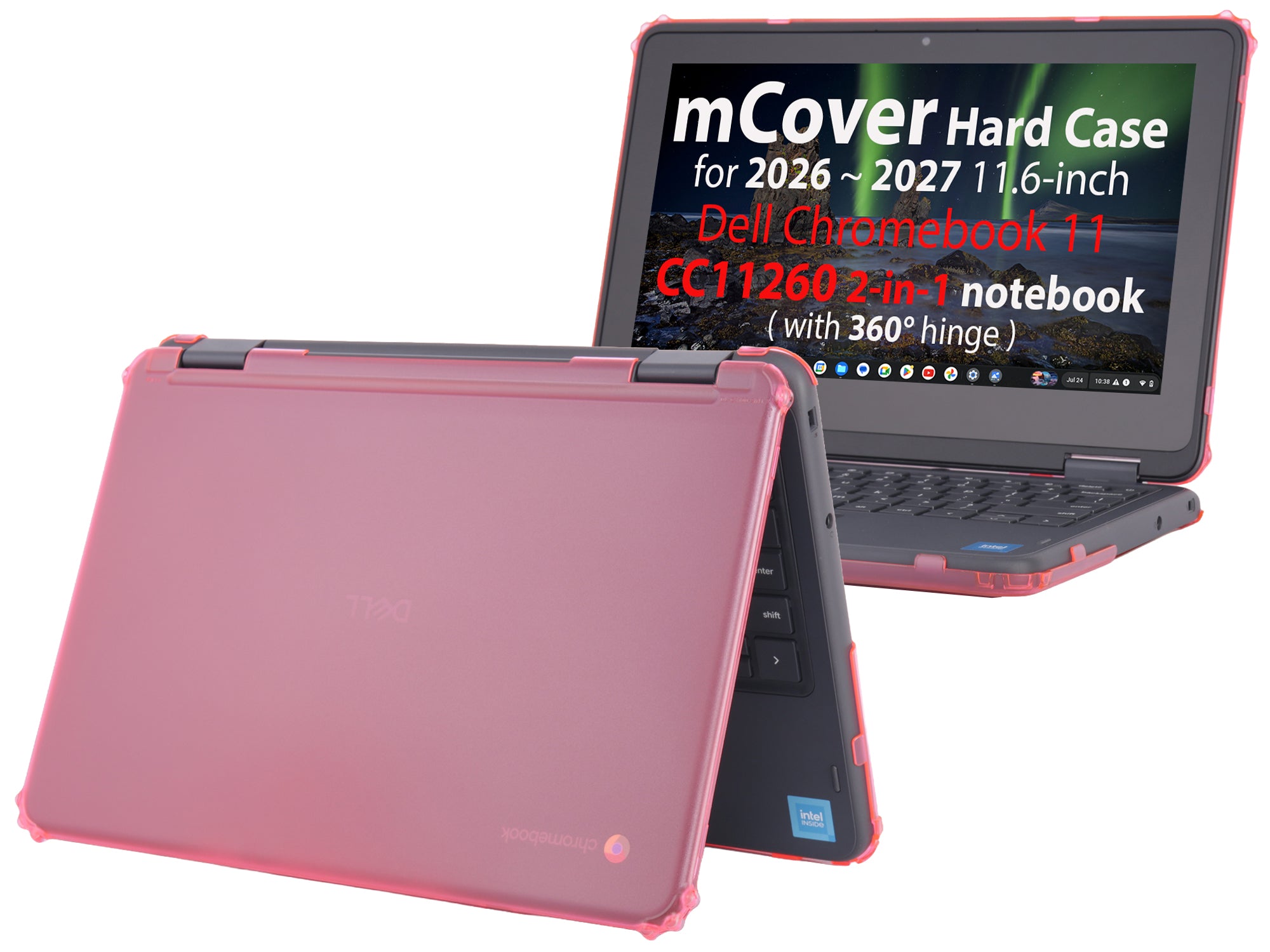 mCover Case Compatible Only for 2026+ 11.6" Dell Chromebook CC11260 2-in-1 (with 360° Hinge) Laptop Computer (NOT Fitting Any Other Dell Models)