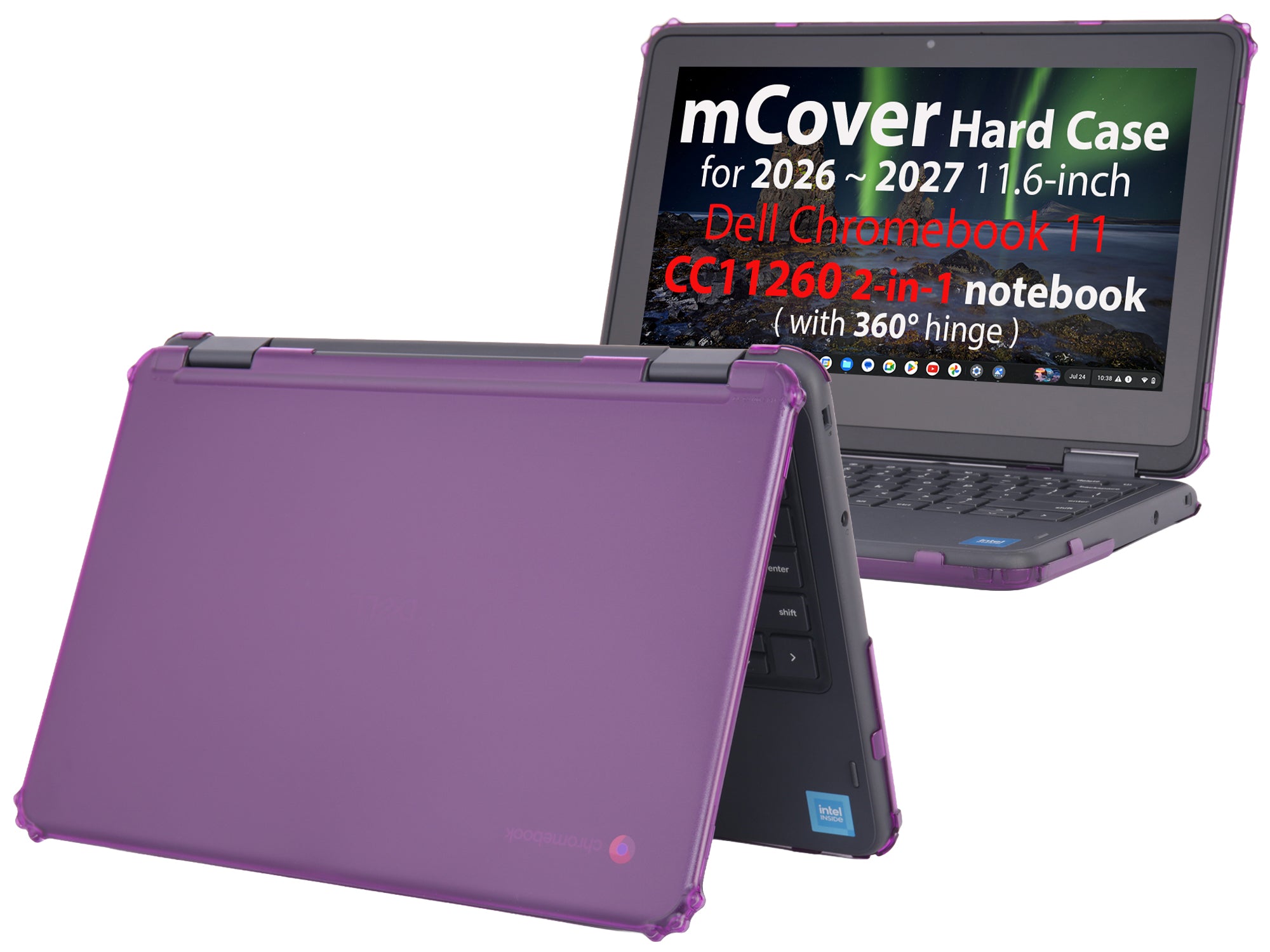 mCover Case Compatible Only for 2026+ 11.6" Dell Chromebook CC11260 2-in-1 (with 360° Hinge) Laptop Computer (NOT Fitting Any Other Dell Models)