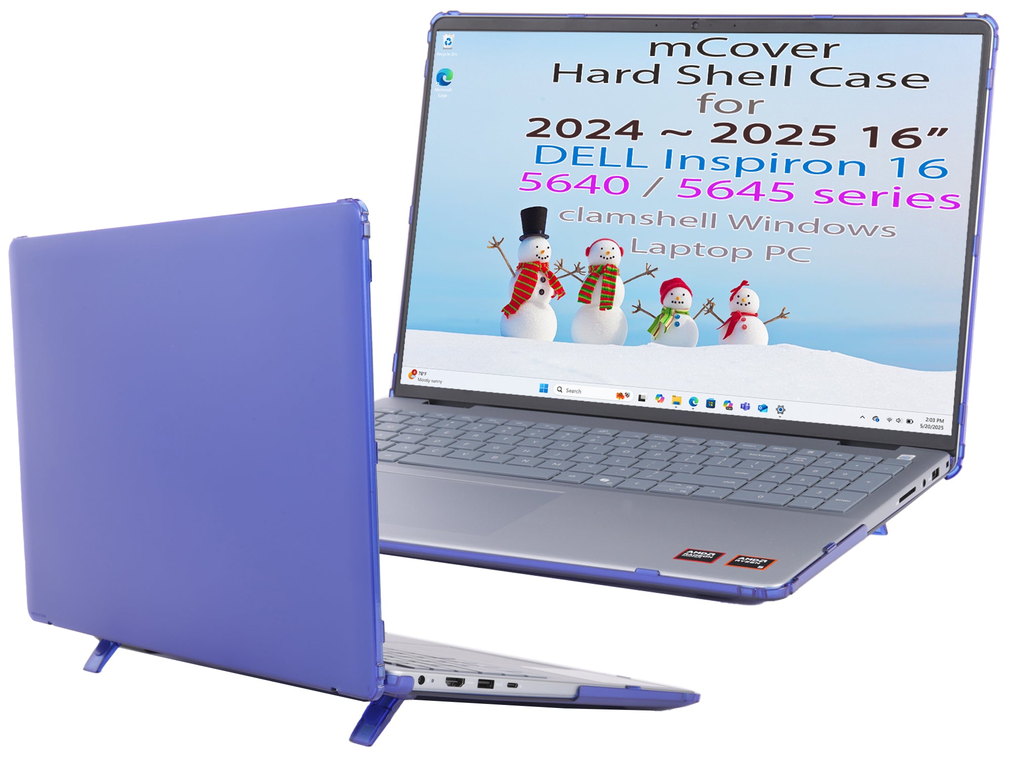 mCover Case Only Compatible with 2024～2025 16" Dell Inspiron 16 5640 5645 Series Clamshell Windows Laptop PC (NOT Fitting Any Other Dell Models)