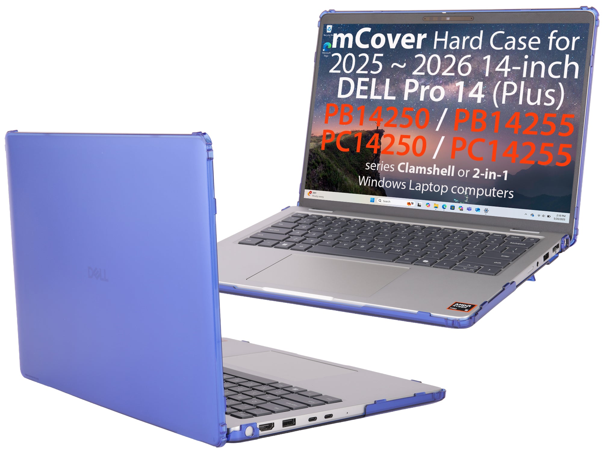 mCover Case ONLY Compatible for 2025-2026 14" Dell Pro 14 Plus PB14250 PB14255 and Pro 14 PC14250 PC14255 Windows PC (NOT Fitting Any Other Dell Models)
