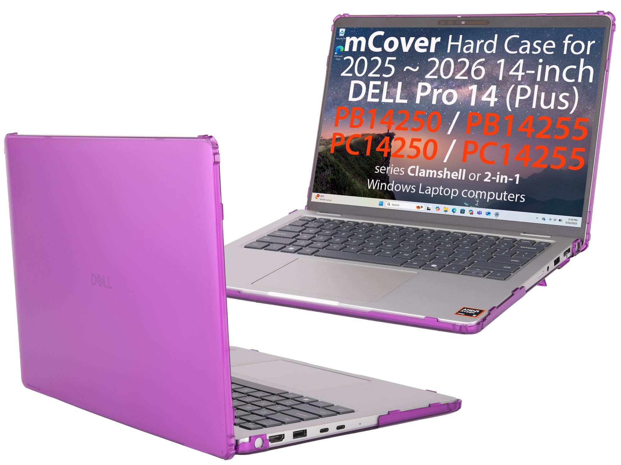 mCover Case ONLY Compatible for 2025-2026 14" Dell Pro 14 Plus PB14250 PB14255 and Pro 14 PC14250 PC14255 Windows PC (NOT Fitting Any Other Dell Models)