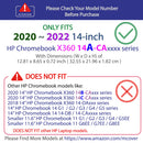 mCover Aqua Clip-On Case for 2020-2022 HP Chromebook x360 14a-CA0000 Series Laptops