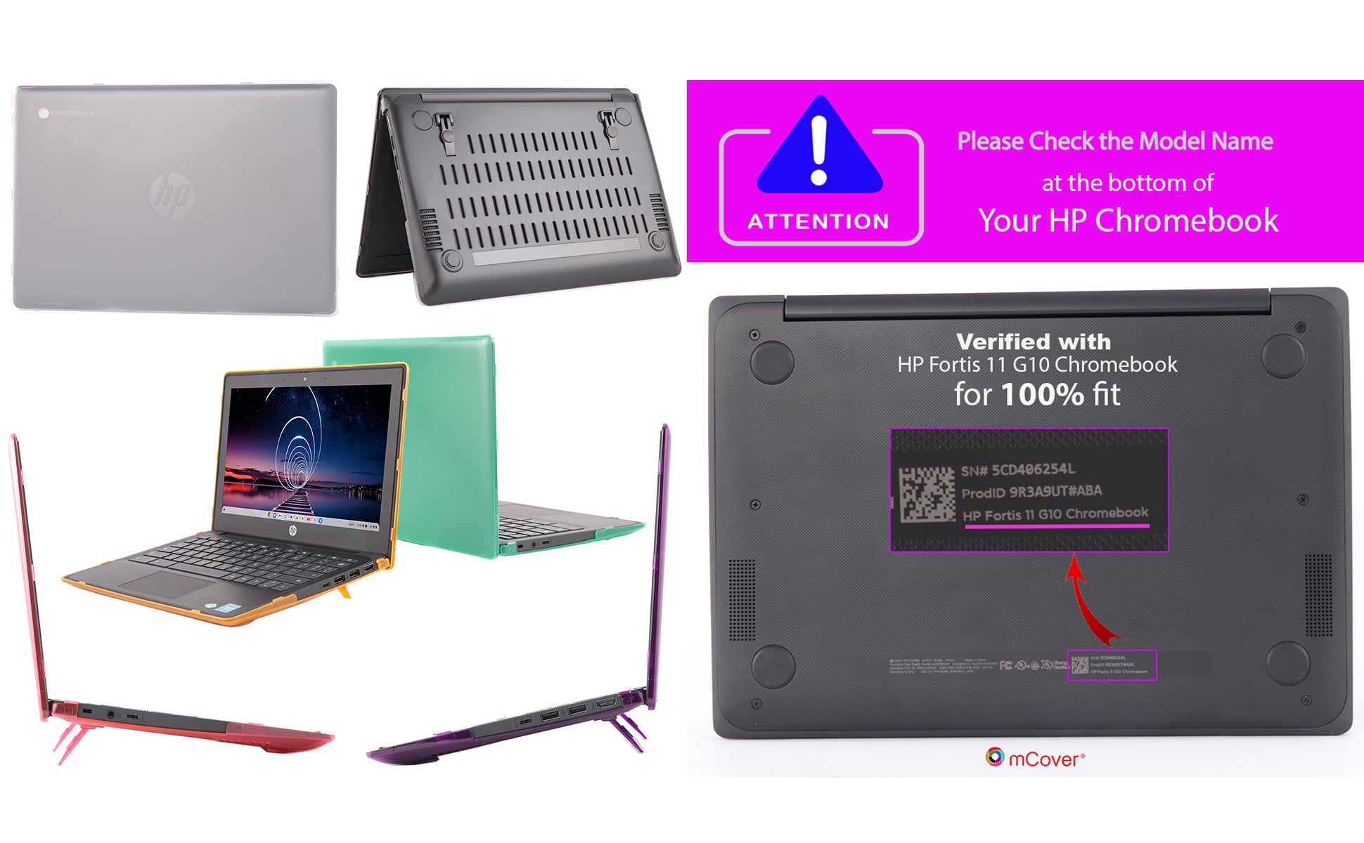 mCover Case ONLY Compatible for 2024 11.6" HP Fortis 11 inch G10 Chromebook Enterprise Laptop Computers (NOT Fitting Any Other HP Models)