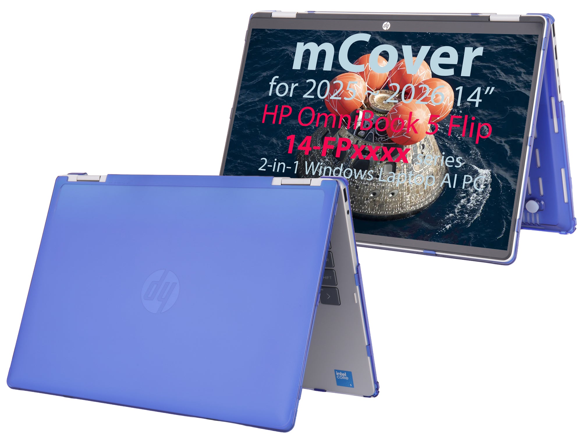 mCover Case Compatible Only for 2025-2026 14" HP OmniBook 5 Flip 14-FPxxxx 2-in-1 Windows Laptop Computer (NOT Fitting Any Other HP Models)