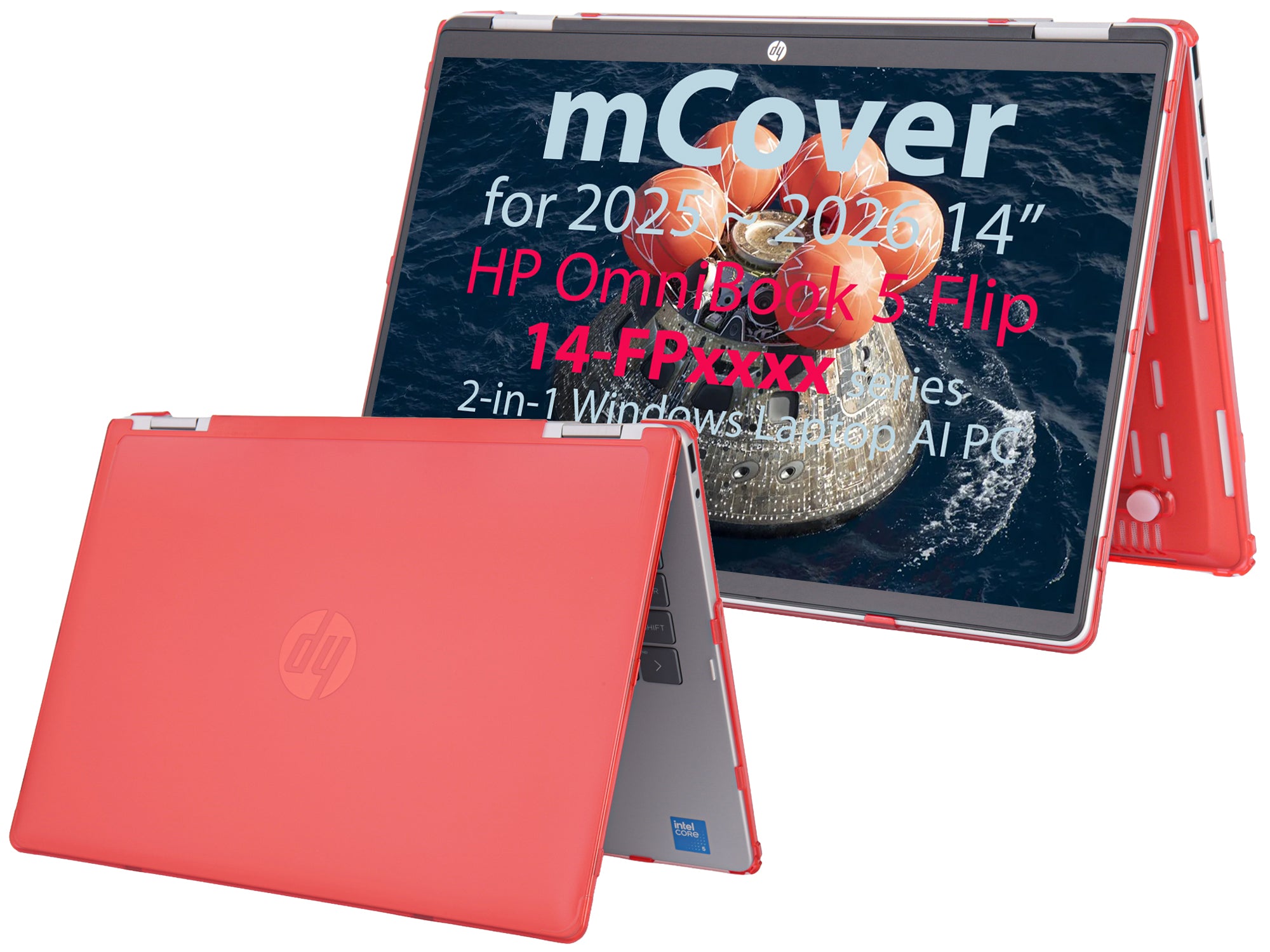 mCover Case Compatible Only for 2025-2026 14" HP OmniBook 5 Flip 14-FPxxxx 2-in-1 Windows Laptop Computer (NOT Fitting Any Other HP Models)