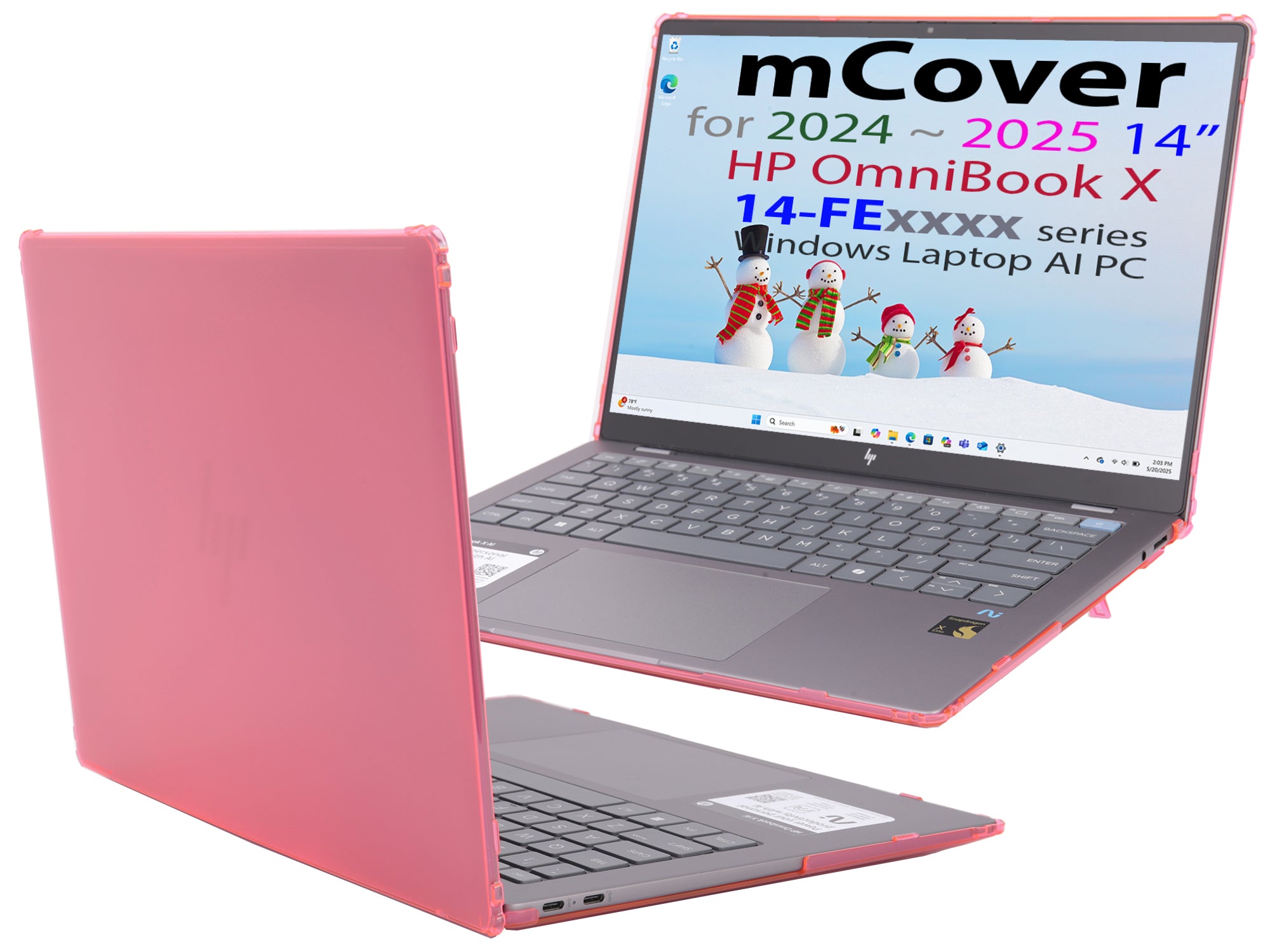 mCover Hard Case ONLY Compatible for 2024~2025 14" HP OmniBook X 14-FExxxx Series Windows AI PC Laptop (NOT Fitting Any Other HP Models)