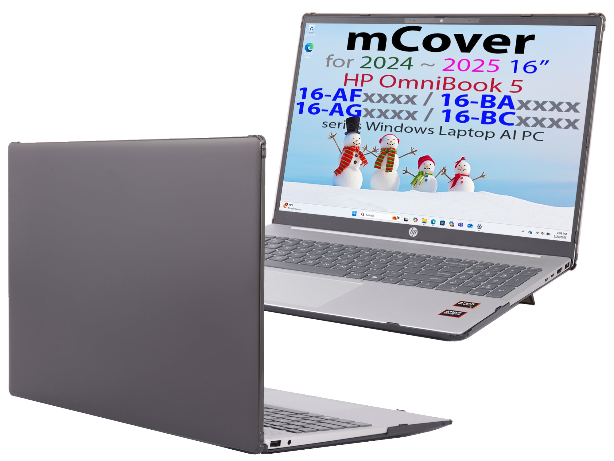 mCover Case ONLY Compatible for 16” 2024+ HP OmniBook 5 16-AF / 16-AG