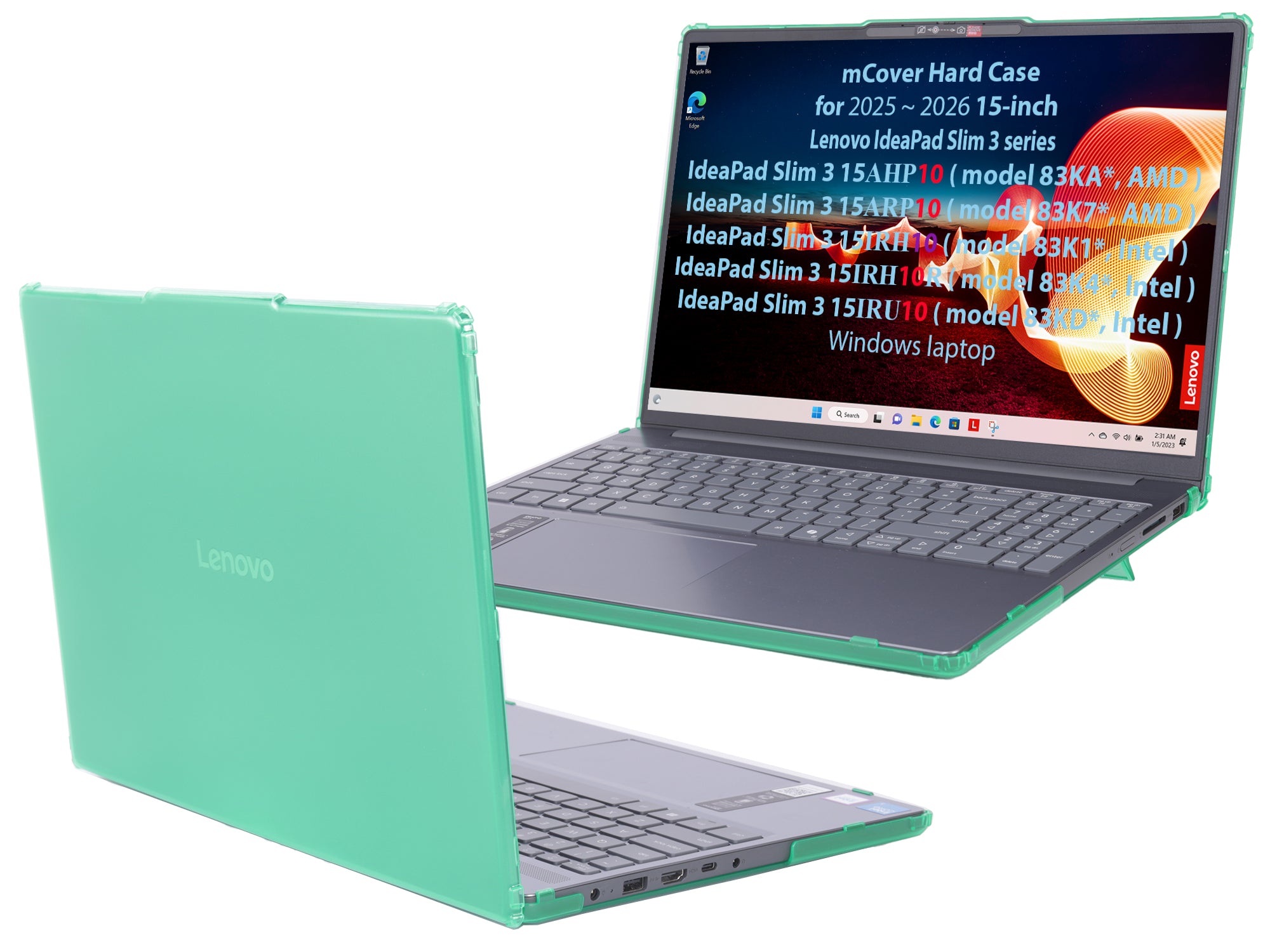 mCover Case ONLY Compatible for 2025-2026 15" Lenovo IdeaPad Slim 3 15AHP10 / 15ARP10 / 15IRH10 / 15IRU10 Series Windows Computers (NOT Fitting Any Other Lenovo Models)
