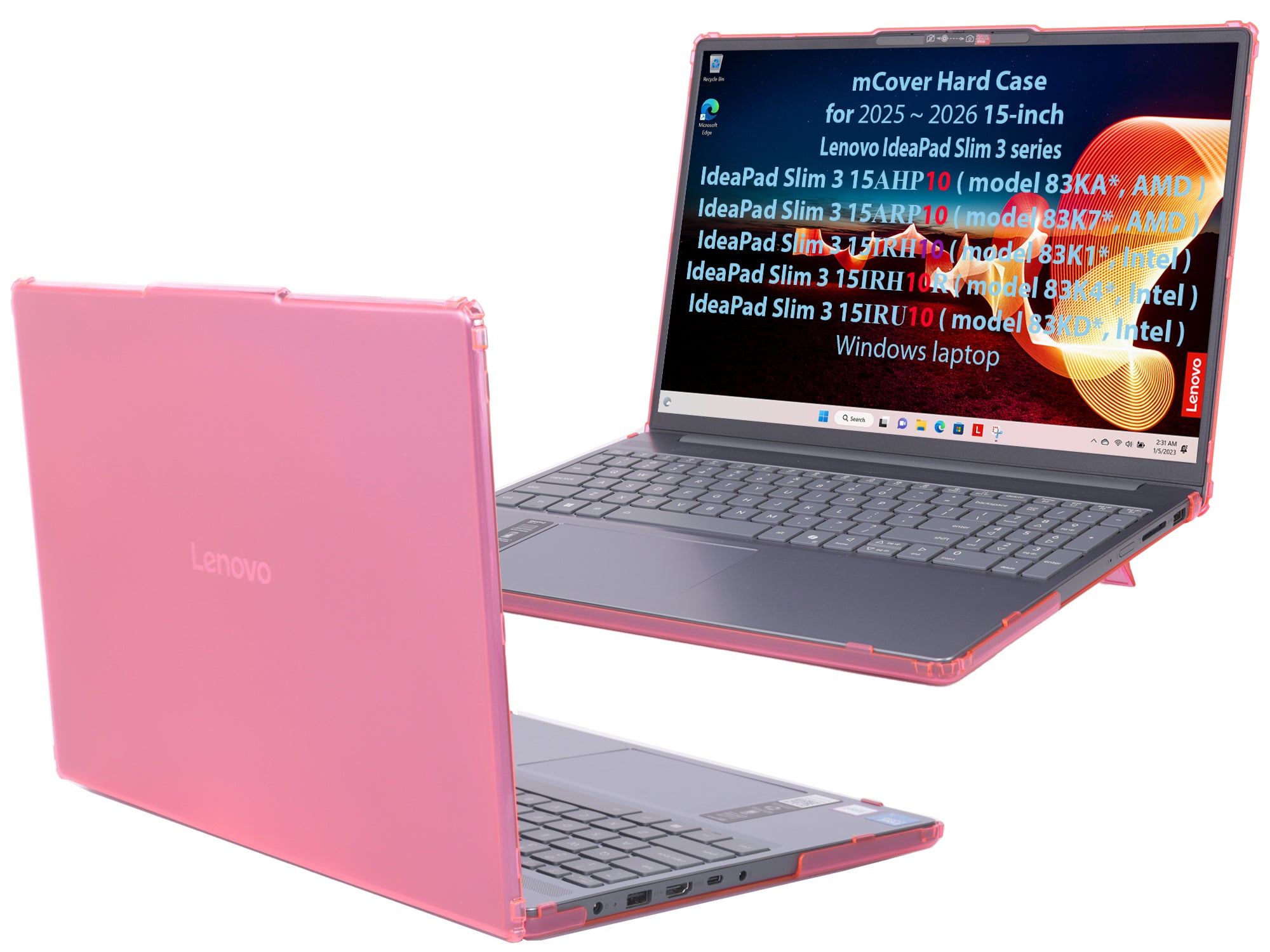 mCover Case ONLY Compatible for 2025-2026 15" Lenovo IdeaPad Slim 3 15AHP10 / 15ARP10 / 15IRH10 / 15IRU10 Series Windows Computers (NOT Fitting Any Other Lenovo Models)