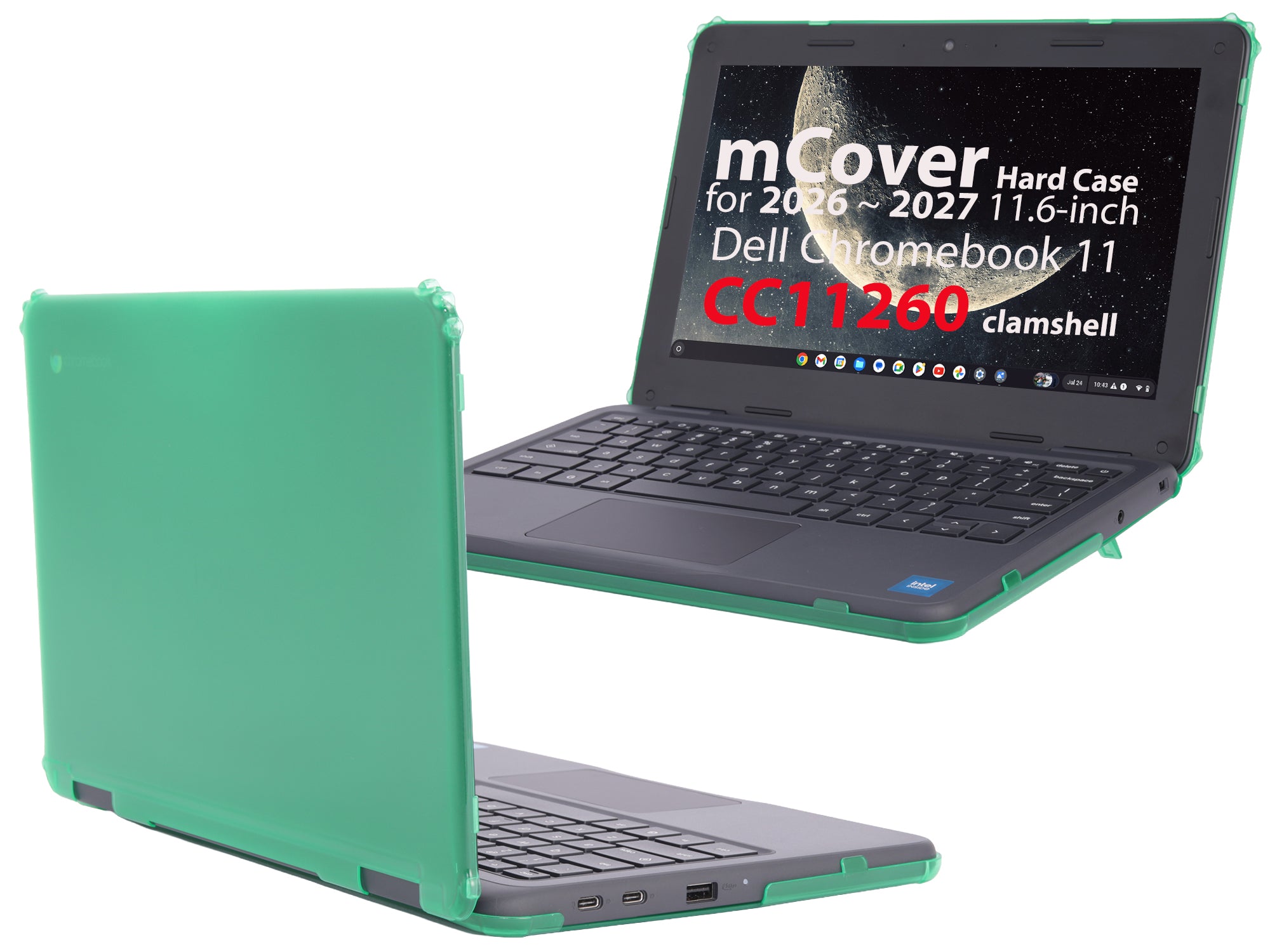 mCover Case Compatible Only for 2026+ 11.6" Dell Chromebook CC11260 Clamshell (180 ° Hinge) Educational Laptop (NOT Fitting Any Other Dell Models)