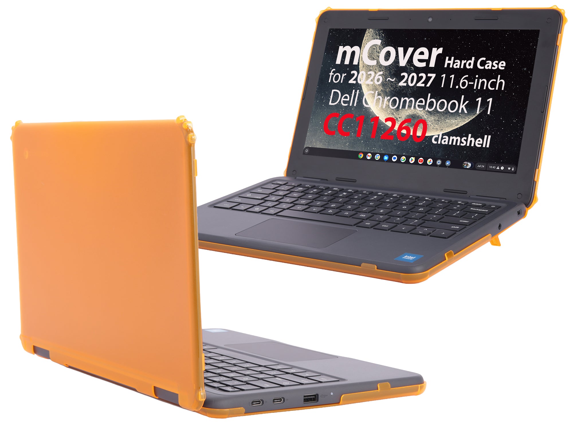 mCover Case Compatible Only for 2026+ 11.6" Dell Chromebook CC11260 Clamshell (180 ° Hinge) Educational Laptop (NOT Fitting Any Other Dell Models)