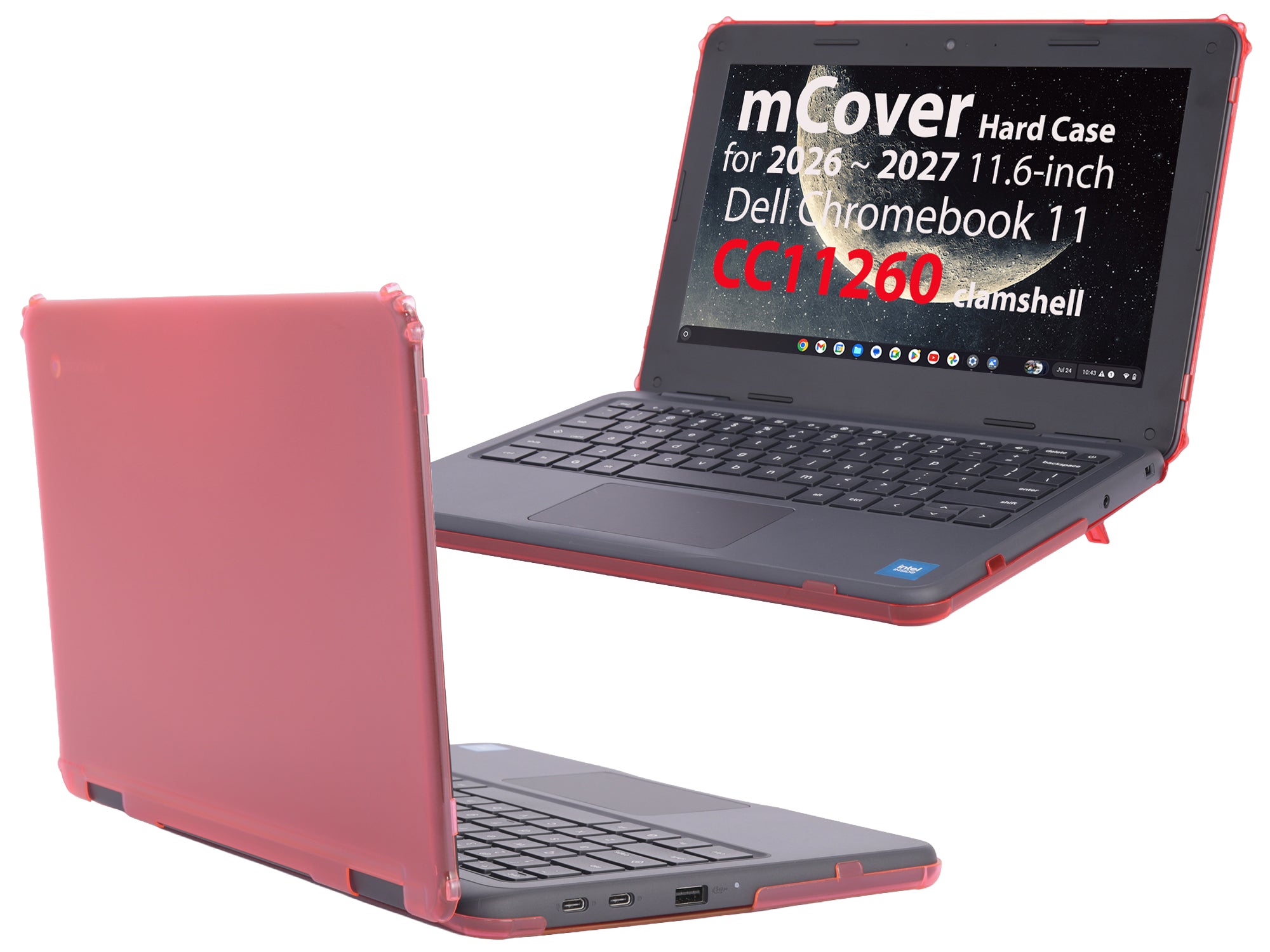 mCover Case Compatible Only for 2026+ 11.6" Dell Chromebook CC11260 Clamshell (180 ° Hinge) Educational Laptop (NOT Fitting Any Other Dell Models)