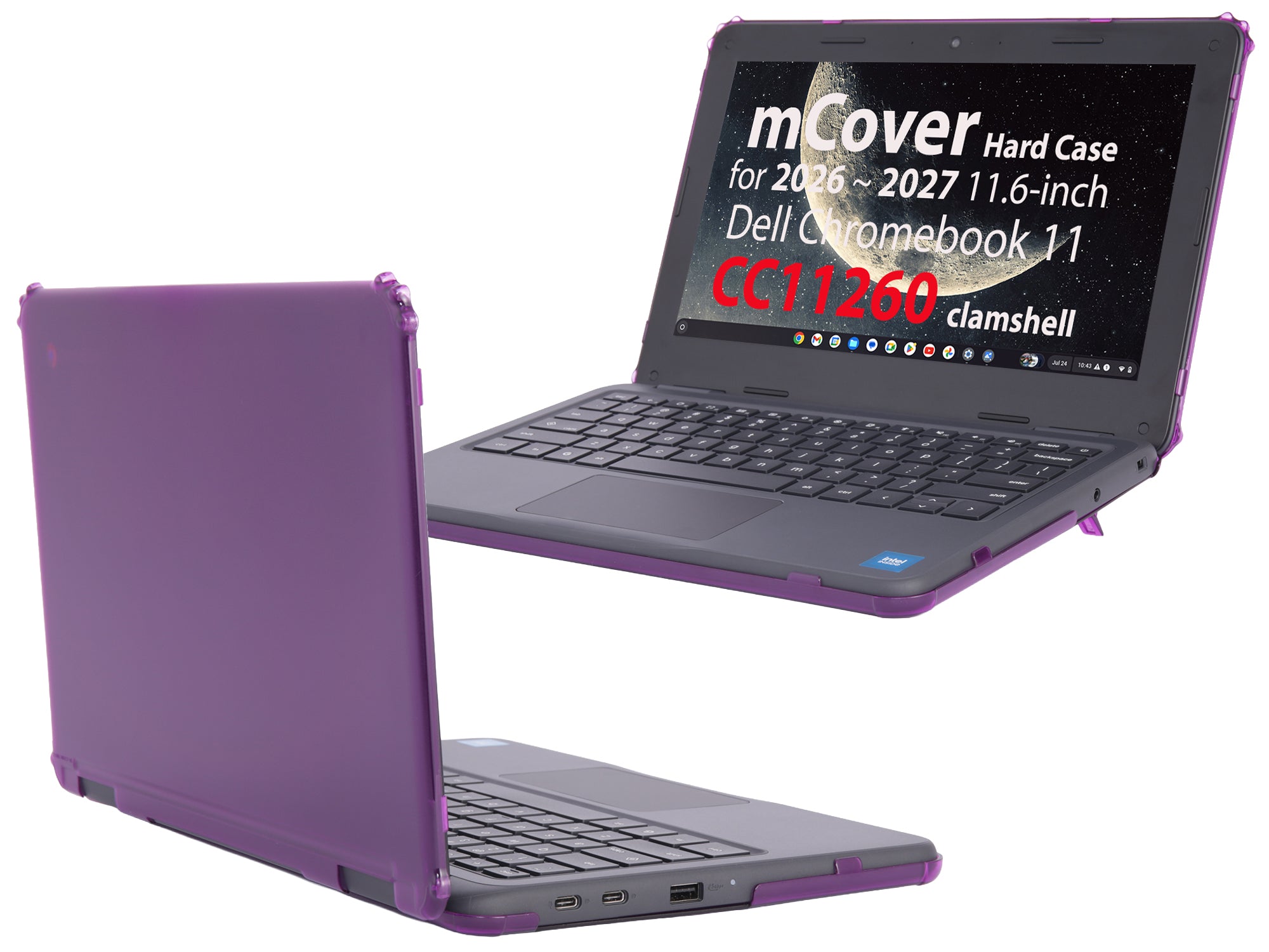 mCover Case Compatible Only for 2026+ 11.6" Dell Chromebook CC11260 Clamshell (180 ° Hinge) Educational Laptop (NOT Fitting Any Other Dell Models)