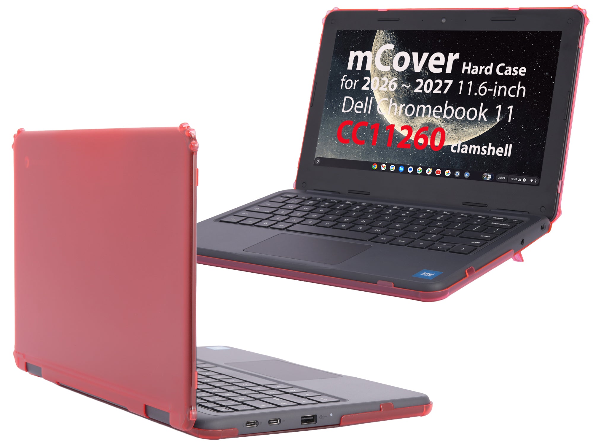 mCover Case Compatible Only for 2026+ 11.6" Dell Chromebook CC11260 Clamshell (180 ° Hinge) Educational Laptop (NOT Fitting Any Other Dell Models)