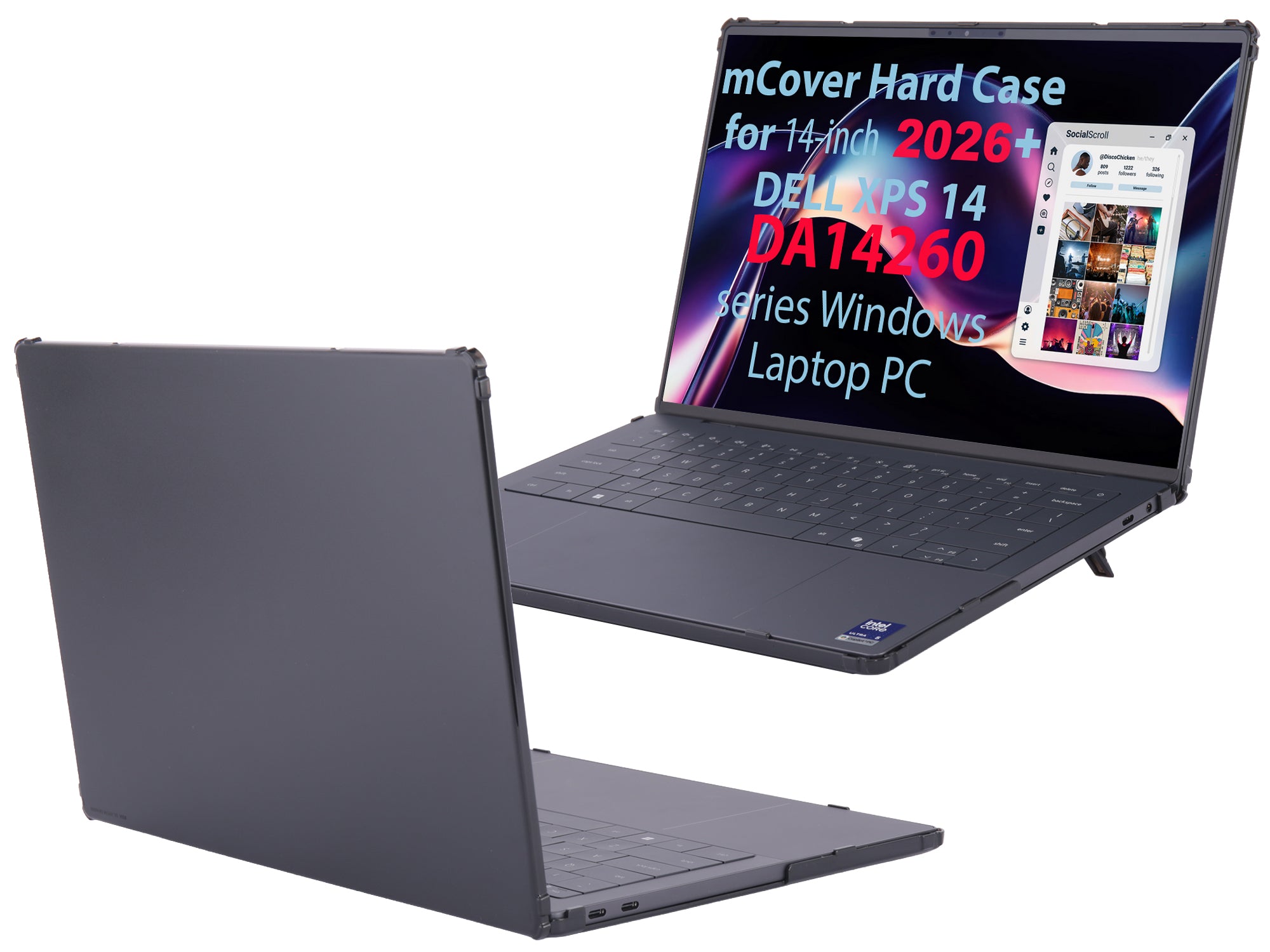 mCover Case ONLY Compatible with 2026 or Newer 14-inch Dell XPS 14 DA14260 Windows Laptop PC (Without 360 ° Hinge, NOT Fitting Any Other Dell Models)